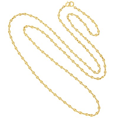 Lot 1212 - Long Gold Chain Necklace