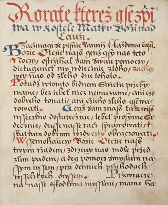 Lot 7 - A seventeenth-century prayerbook written in Czech