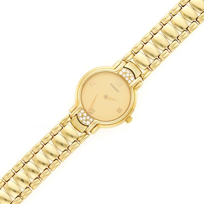 Lot 1185 - Tissot Gold and Diamond Wristwatch