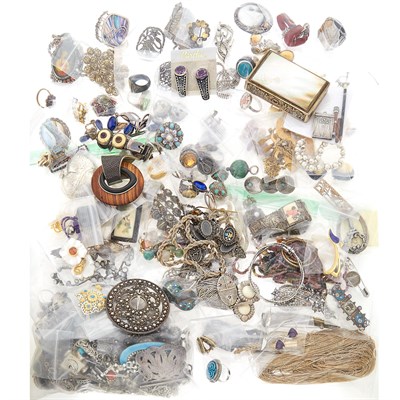 Lot 1247 - Group of Silver and Costume Jewelry