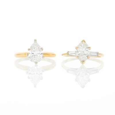 Lot 1022 - Two Gold and Diamond Rings