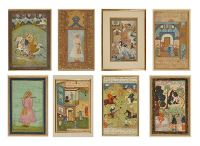 Lot 126 - Eight Indo-Persian Painted Miniatures