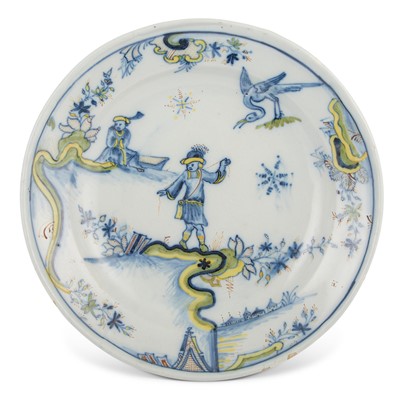 Lot 678 - Marseille (Leroy) Faïence Chinoiserie Plate