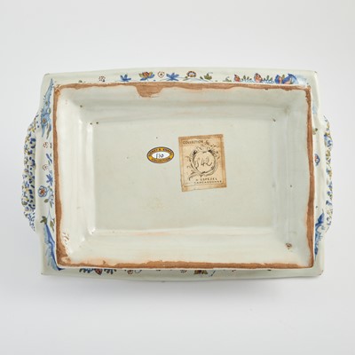 Lot 679 - Marseille Faïence Chinoiserie Footed Tray (Bannette)