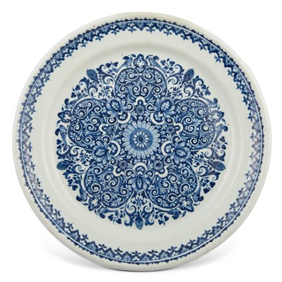 Lot 681 - Lille Faïence Blue and White Plate