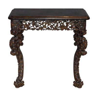 Lot 130 - A Chinese Export Hardwood Console Table