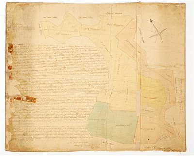 Lot 81 - A large map with a long descriptive text after Maerschalk