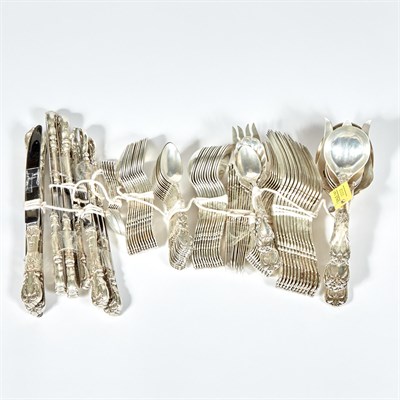 Lot 3 - 89 Pieces of Silverware, 136 ozs., 13 handles,...
