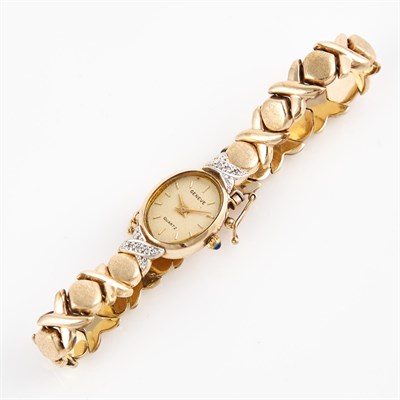Lot 55 - Ladys Diamond and Stone Bracelet Watch, Geneve,...
