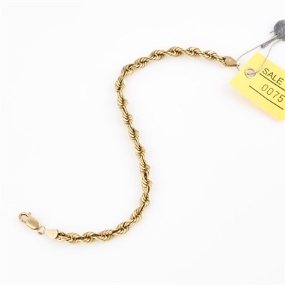 Lot 75 - Gold Flexible Bracelet, 14K 12 dwt.