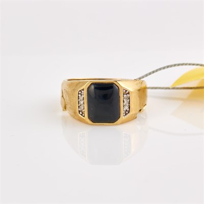 Lot 104 - Diamond and Stone Ring, 10K 2 dwt. all, damaged