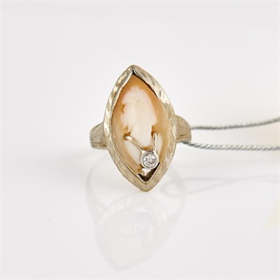 Lot 105 - Diamond and Stone Ring, 14K 1 dwt. all, stone...