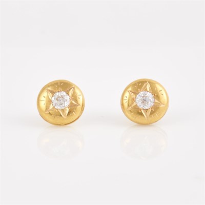 Lot 139 - Two Diamond Solitaire Earrings about 0.80 ct.,...
