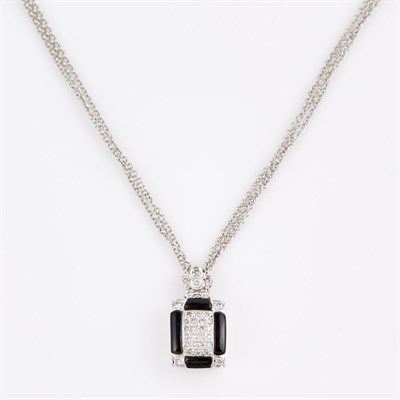 Lot 142 - Diamond and Stone Necklace, 18K 3 dwt. and 14K...