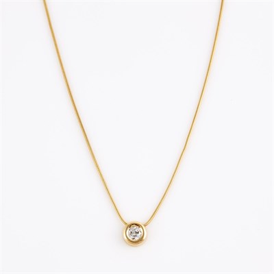 Lot 145 - Diamond Solitaire Pendant about 0.95 ct. and...