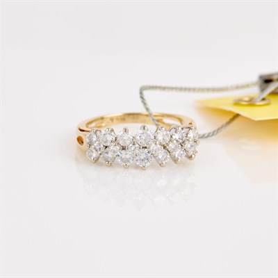 Lot 169 - Diamond Ring, 20 diamonds about 1.00 ct., 14K...