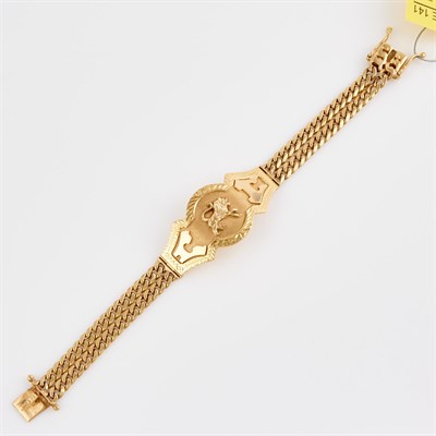 Lot 174 - Gold ID Bracelet, 18K 32 dwt.