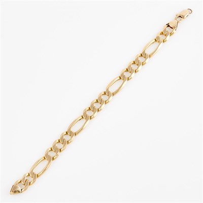 Lot 181 - Gold Flexible Bracelet, 14K 22 dwt., damaged