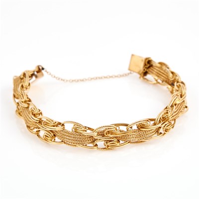 Lot 201 - Gold Flexible Bracelet, 14K 14 dwt.