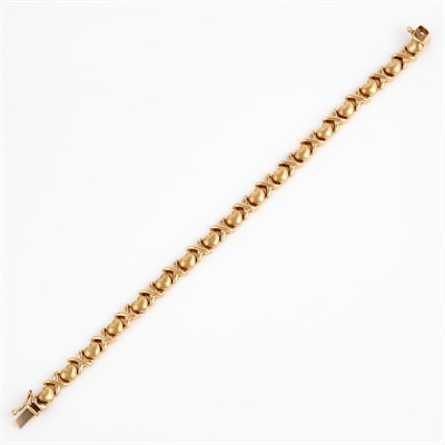 Lot 205 - Gold Flexible Bracelet, 14K 5 dwt..