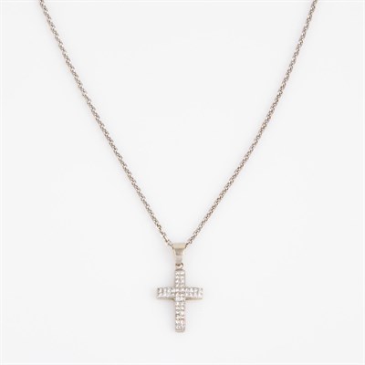 Lot 241 - Diamond Pendant, 42 diamonds about 1.25 cts....