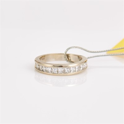 Lot 244 - Diamond Ring, 11 diamonds about 1.20 cts., 14K...