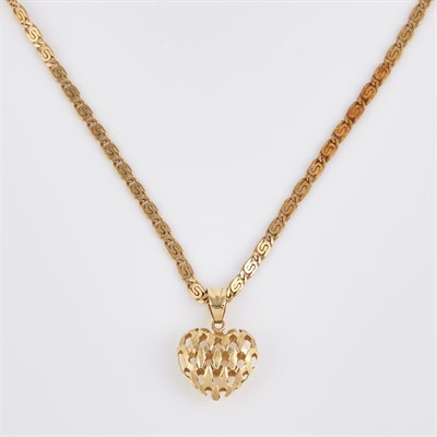 Lot 317 - Gold Pendant and Neck Chain, 18K 12 dwt.
