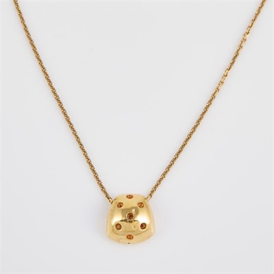 Lot 318 - Gold and Stone Pendant and Neck Chain, 18K 10...
