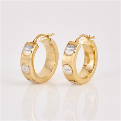 Lot 330 - Two Gold Earrings, 14K 2 dwt.
