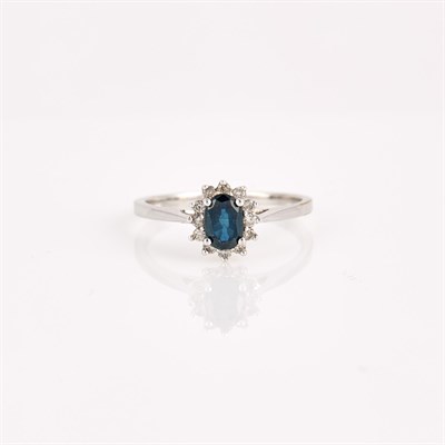 Lot 333 - Diamond and Stone Ring, 14K 1 dwt. all