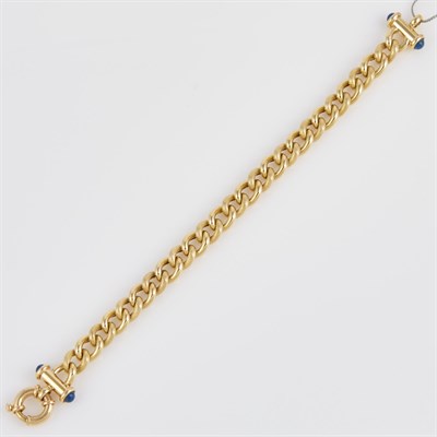 Lot 339 - Gold and Stone Flexible Bracelet, 14K 5 dwt. all