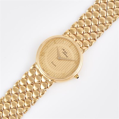 Lot 356 - Mans Gold Bracelet Watch, Swiss, Quartz, 14K...