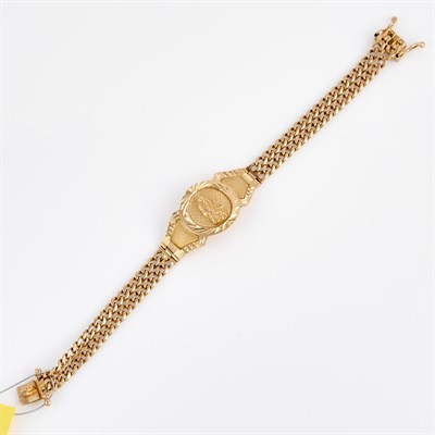 Lot 357 - Gold Flexible Bracelet, 14K 21 dwt.