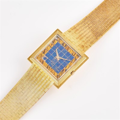 Lot 384 - Mans Gold Bracelet Watch, 17 Jewels, Lucien...