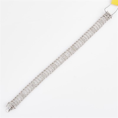 Lot 386 - Diamond Flexible Bracelet, 219 diamonds about...