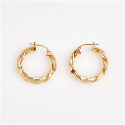 Lot 405 - Two Gold Earrings, 14K 1 dwt.