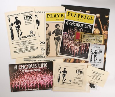 Lot 5180 - An original cast signed section of the most famous chorus line in Broadway history