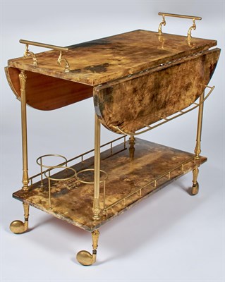 Lot 1125 - Mid-Century Style Gilt-Metal and Lacquer Bar...