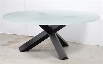 Lot 119 - Mario Bellini Dark Stained Oak and Frosted...