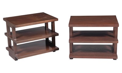 Lot 66 - Pair of Edward Wormley Mahogany Three-Tier...