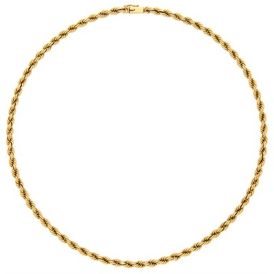 Lot 2245 - Gold Rope-Twist Necklace