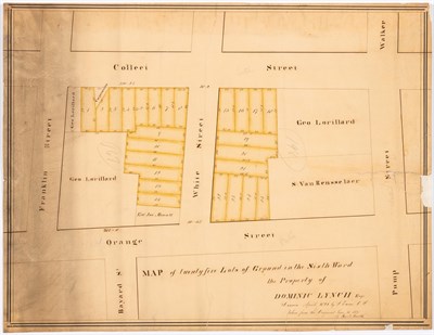 Lot 100 - An attractive plan of the blocks laid-out in the area of the Collect Pond