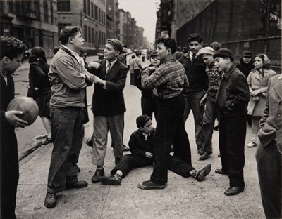 Lot 2082 - ROSENBLUM, WALTER (1919-2000) Boys Playing Nut...
