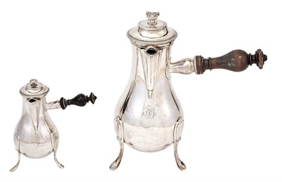 Lot 107 - Two French Silver Coffee Pots