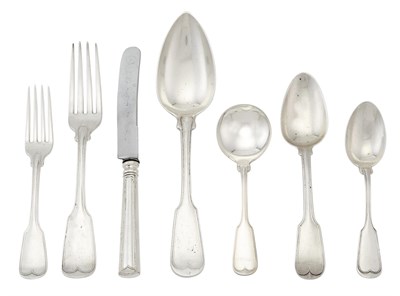 Lot 109 - Assembled American and Russian Silver Flatware Service