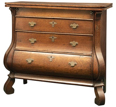 Lot 307 - Dutch Rococo Oak Chest of Drawers Height 31...