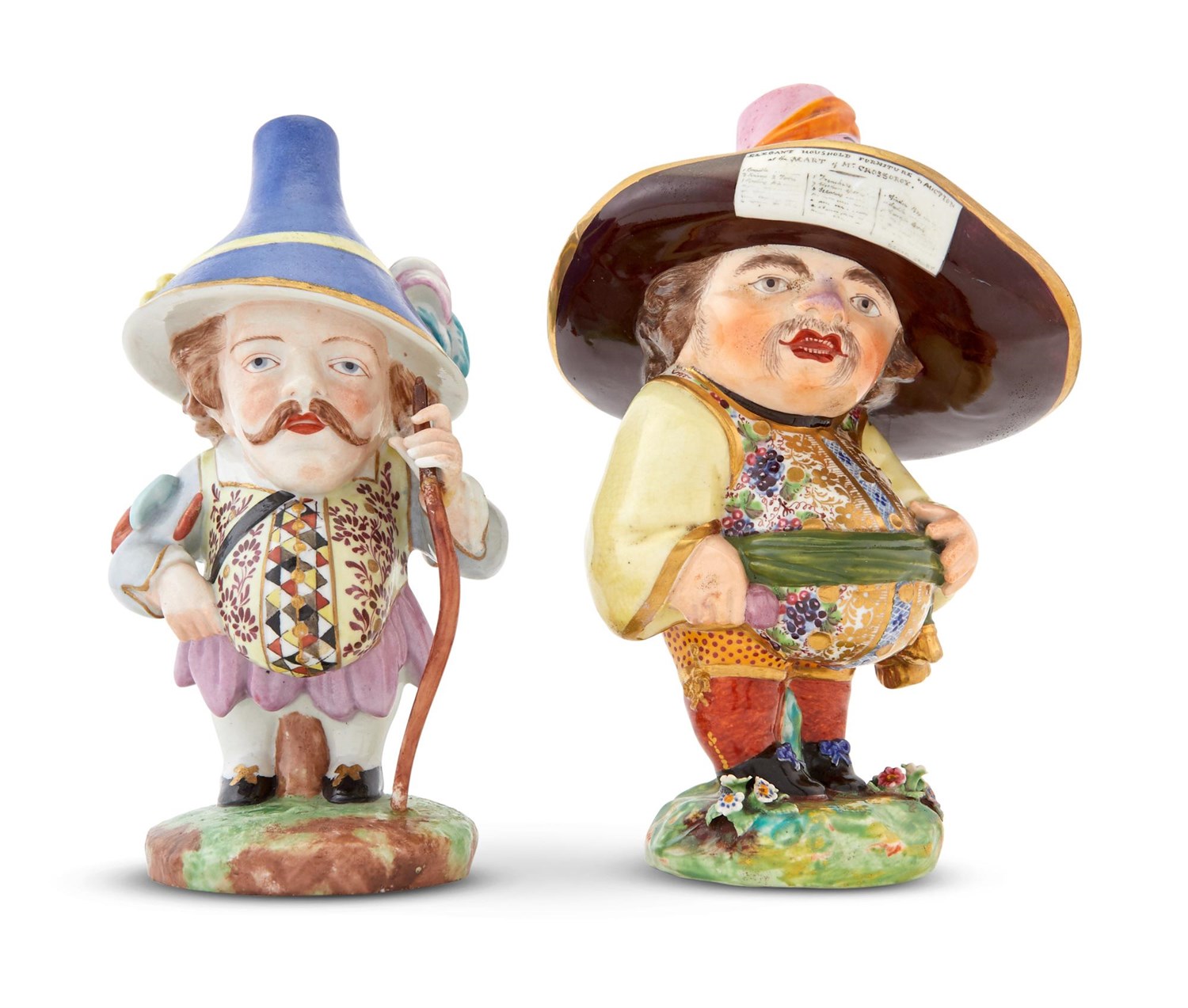 Lot 128 - Two Derby Porcelain Mansion House Dwarfs