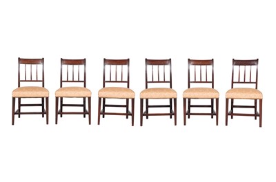 Lot 110 - Set of Six George III Style Mahogany Side Chairs