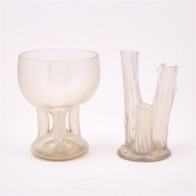 Lot 367 - Two Carder Steuben Verre de Soie Glass Articles