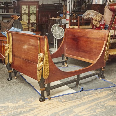 Lot 196 - Empire Mahogany Bed Height 43 inches, width 6...